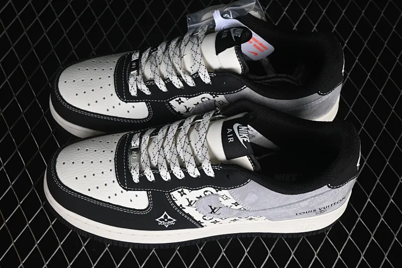 All categories Nk Air Force 1 Air Force series Nk Air Force 1 Low Air Force low-top Nike Air Force 1'07 Low black and white gray color Air Force 1 low-top casual sneakers KG6699-F28